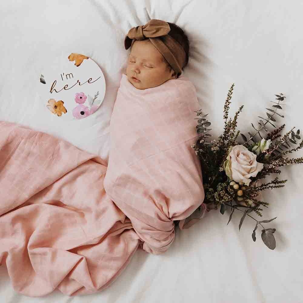 Snuggle Hunny Kids Snuggle Hunny Organic Muslin Wrap - Musk Pink