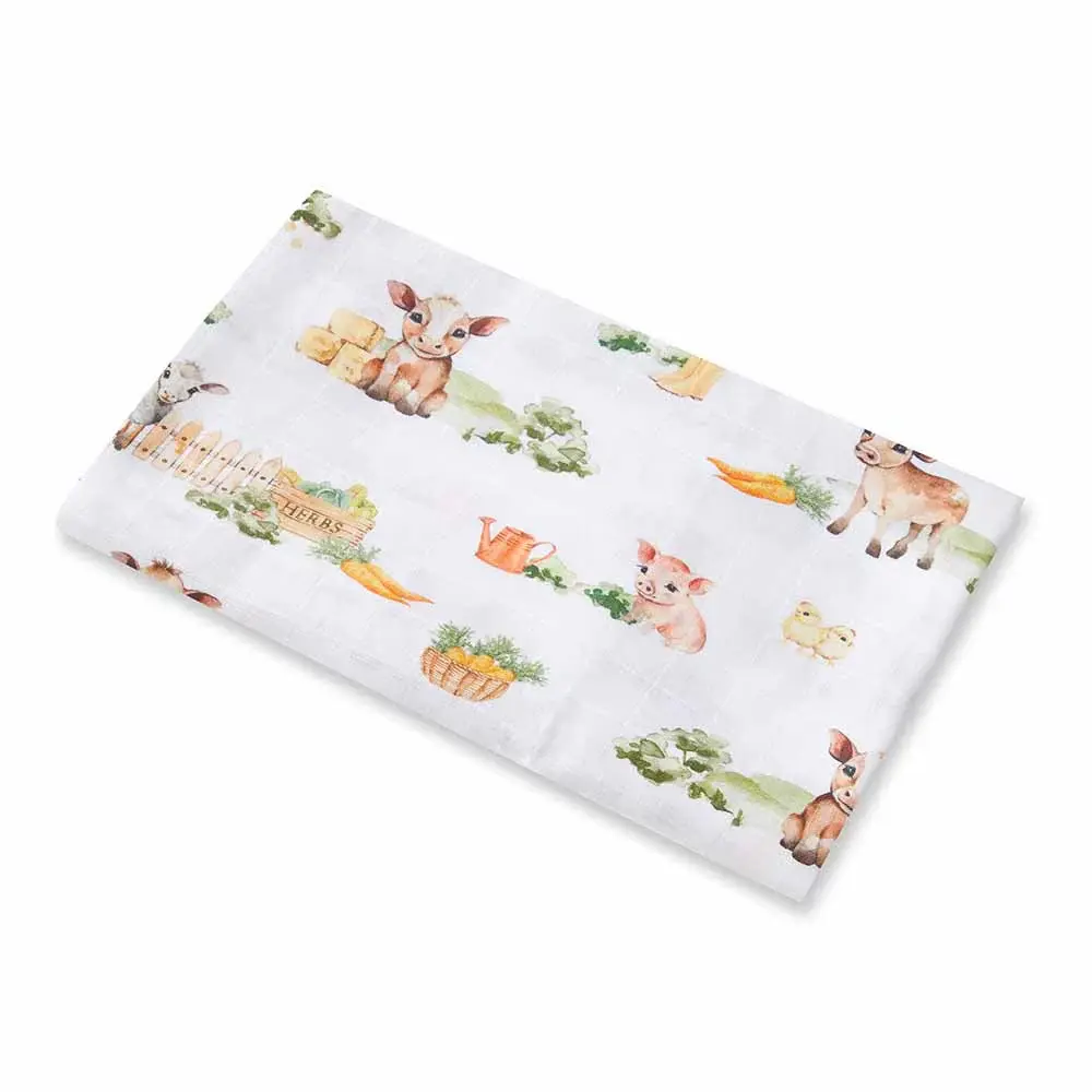 Snuggle Hunny Kids Snuggle Hunny Organic Muslin Wrap - Farm