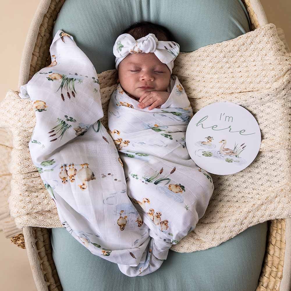 Snuggle Hunny Kids Snuggle Hunny Organic Muslin Wrap - Duck Pond