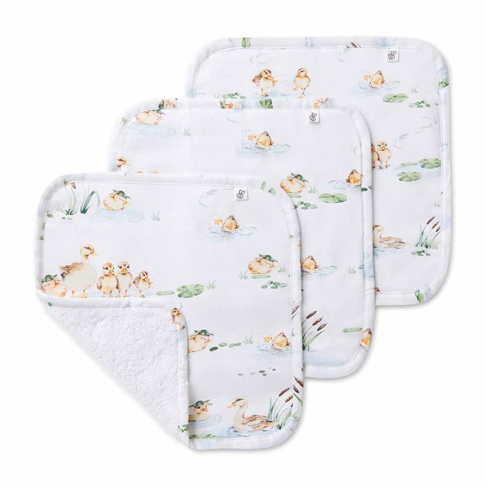Snuggle Hunny Kids Snuggle Hunny Organic Wash Cloths 3 Pack Duck Pond