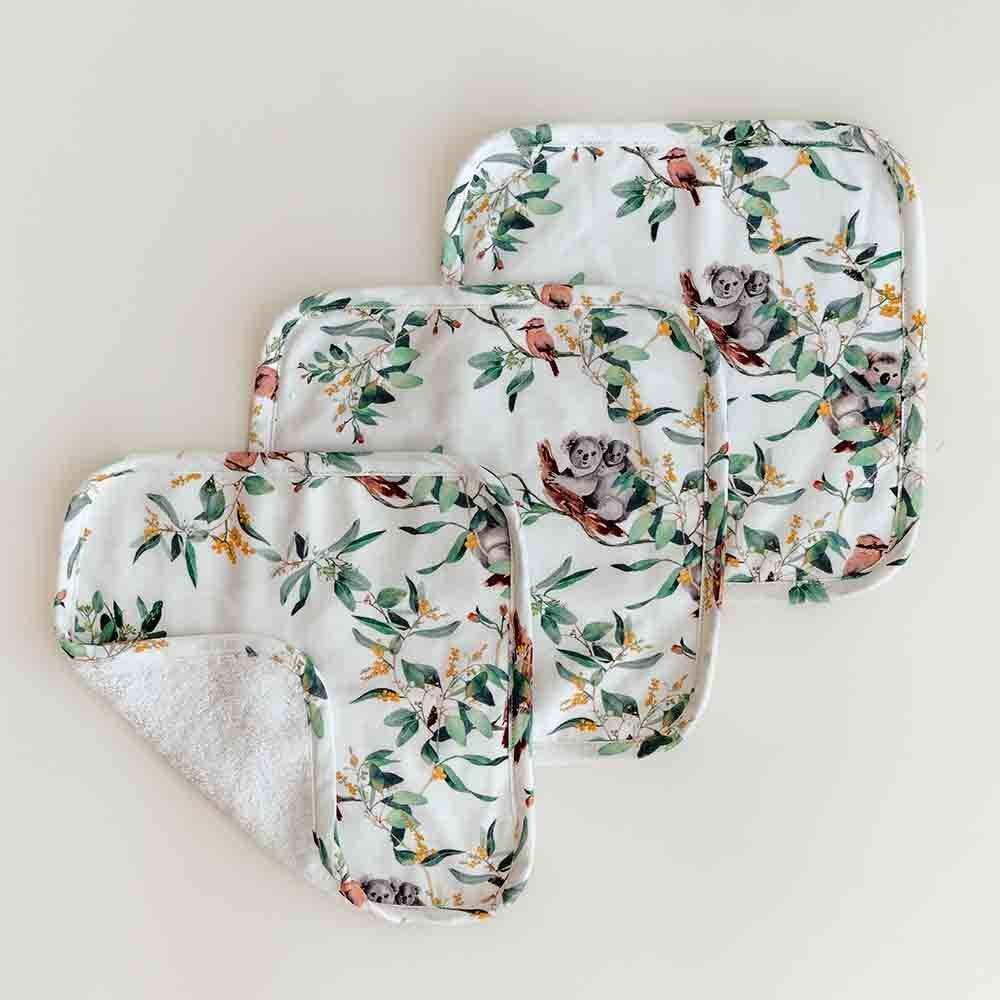 Snuggle Hunny Kids Snuggle Hunny Organic Wash Cloths 3 Pack Eucalypt