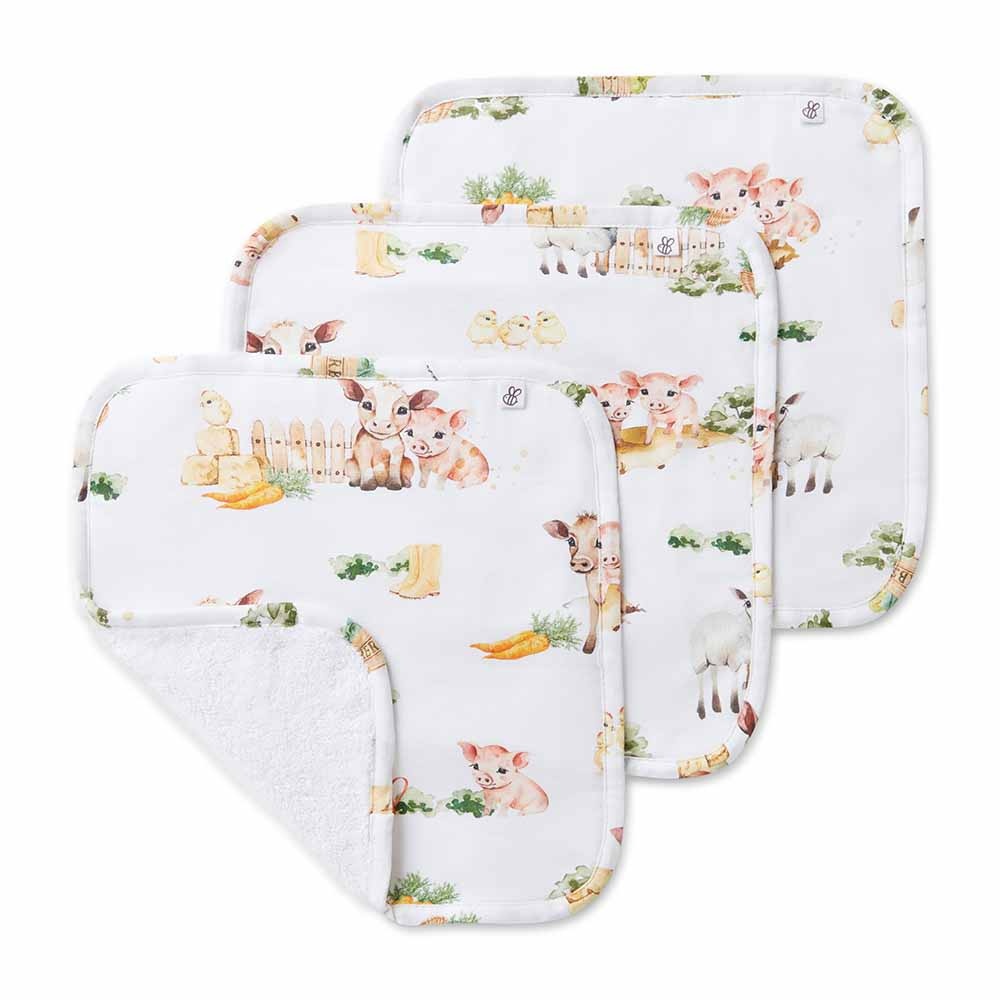 Snuggle Hunny Kids Snuggle Hunny Organic Wash Cloths 3 Pack Farm