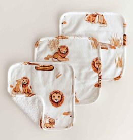 Snuggle Hunny Kids Snuggle Hunny Organic Wash Cloths 3 Pack Lion