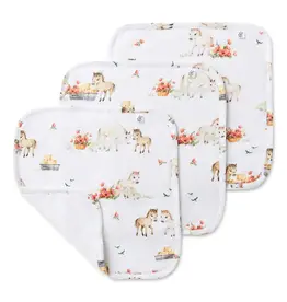 Snuggle Hunny Kids Snuggle Hunny Organic Wash Cloths 3 Pack Pony Pals