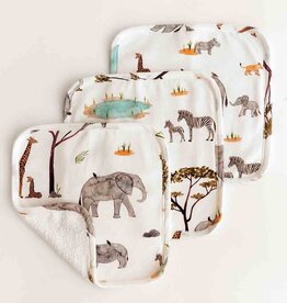 Snuggle Hunny Kids Snuggle Hunny Organic Wash Cloths 3 Pack Safari