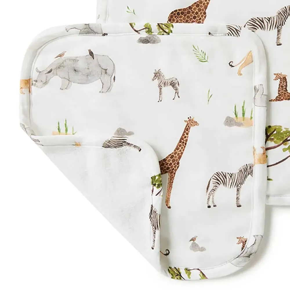 Snuggle Hunny Kids Snuggle Hunny Organic Wash Cloths 3 Pack Safari
