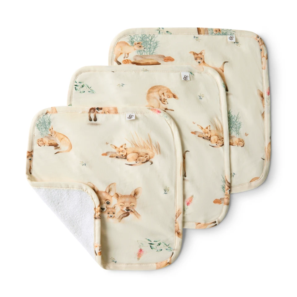 Snuggle Hunny Kids Snuggle Hunny Organic Wash Cloths 3 Pack Kanga