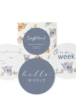 Snuggle Hunny Kids Snuggle Hunny Reversible Milestone Cards 3 Pack Dragon & Bluebell