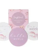 Snuggle Hunny Kids Snuggle Hunny Reversible Milestone Cards 3 Pack Unicorn & Lilac