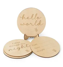 Snuggle Hunny Kids Snuggle Hunny Wooden Milestone Cards Busy Bee