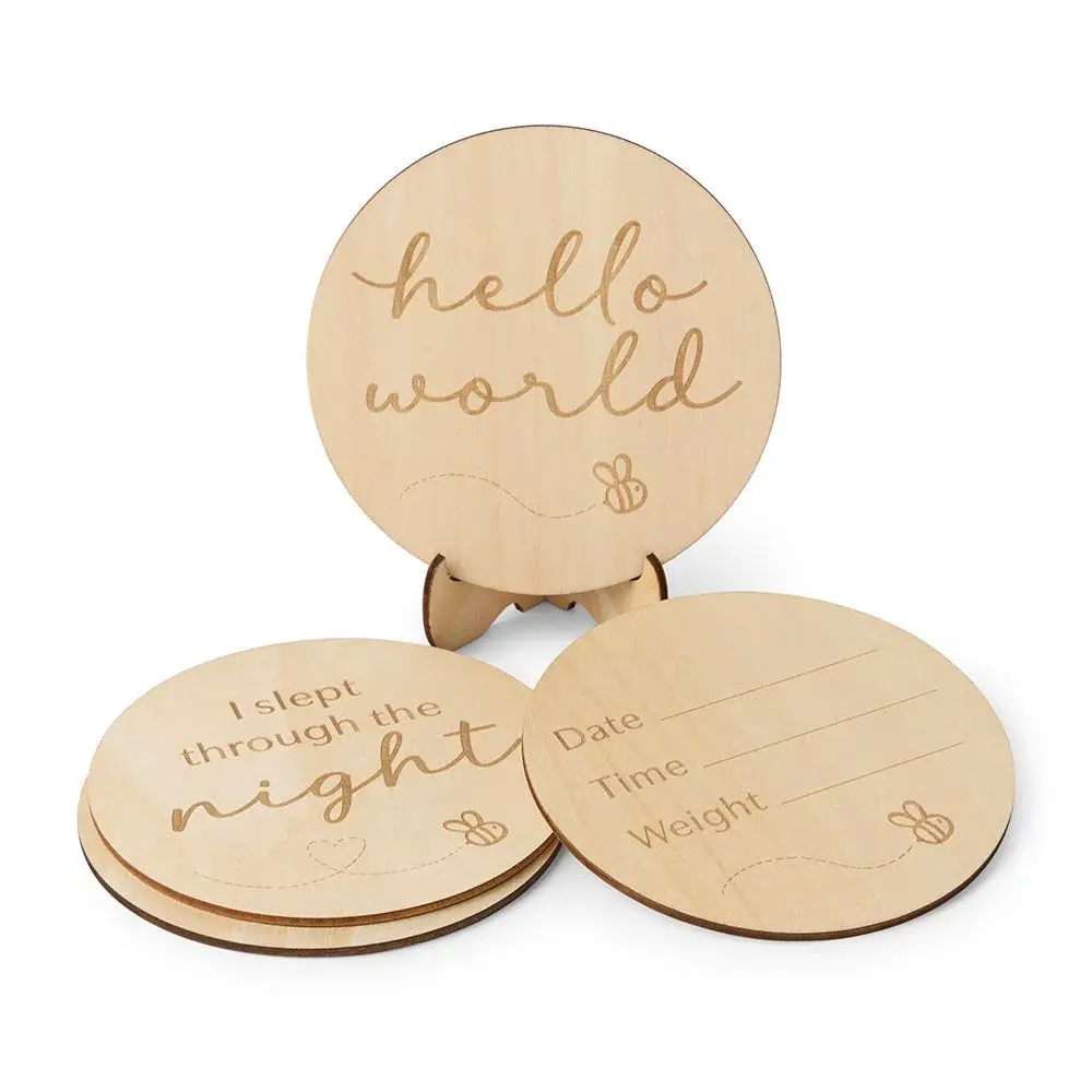 Snuggle Hunny Kids Snuggle Hunny Wooden Milestone Cards Busy Bee