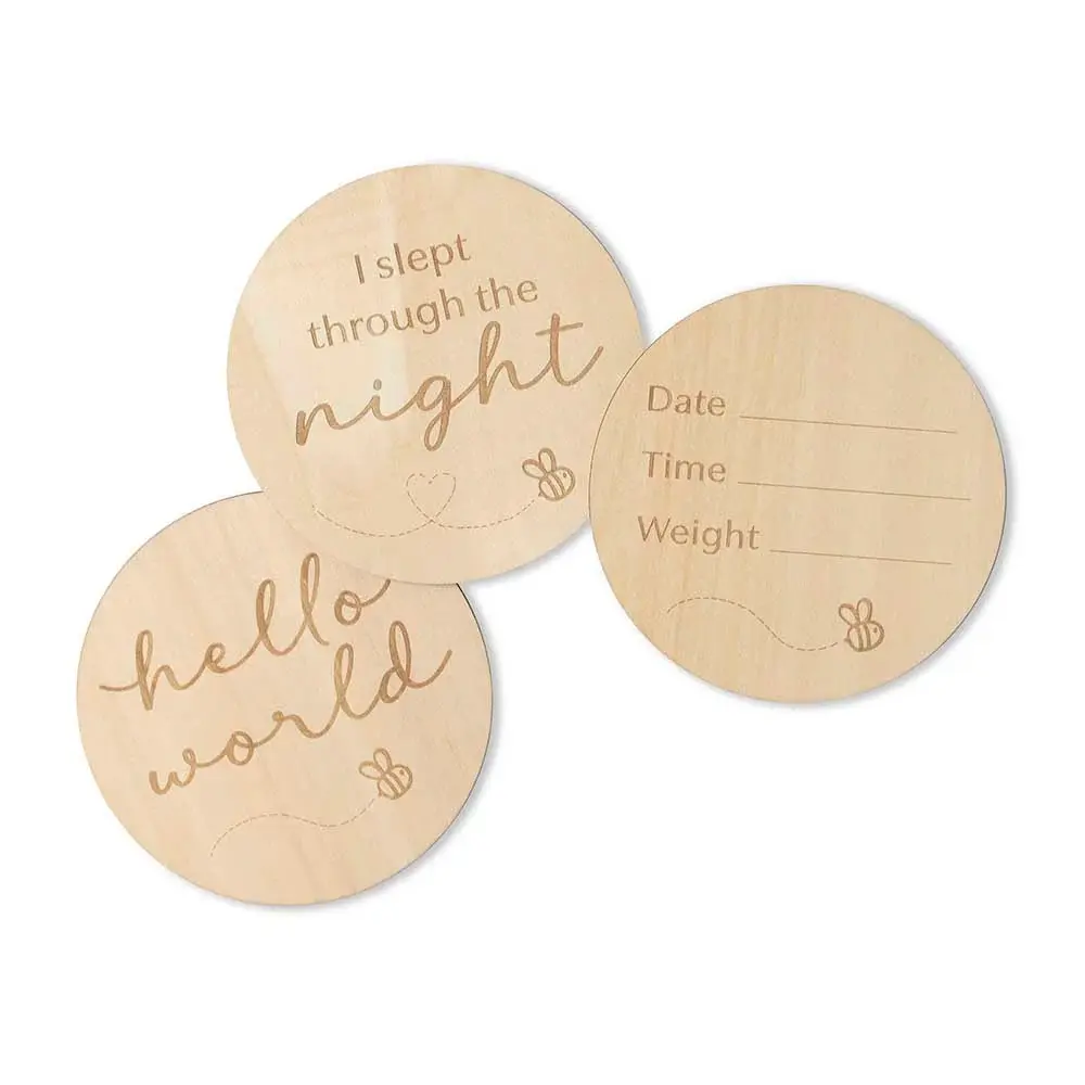 Snuggle Hunny Kids Snuggle Hunny Wooden Milestone Cards Busy Bee