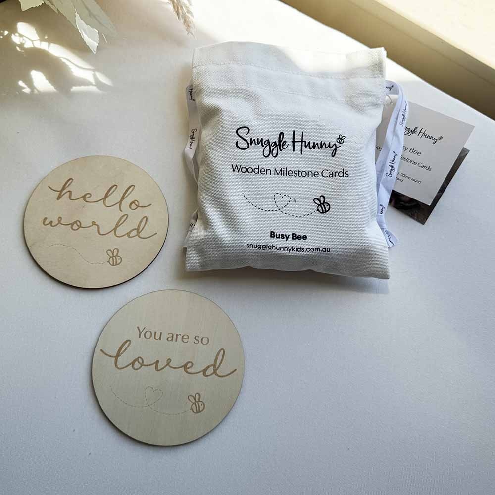 Snuggle Hunny Kids Snuggle Hunny Wooden Milestone Cards Busy Bee