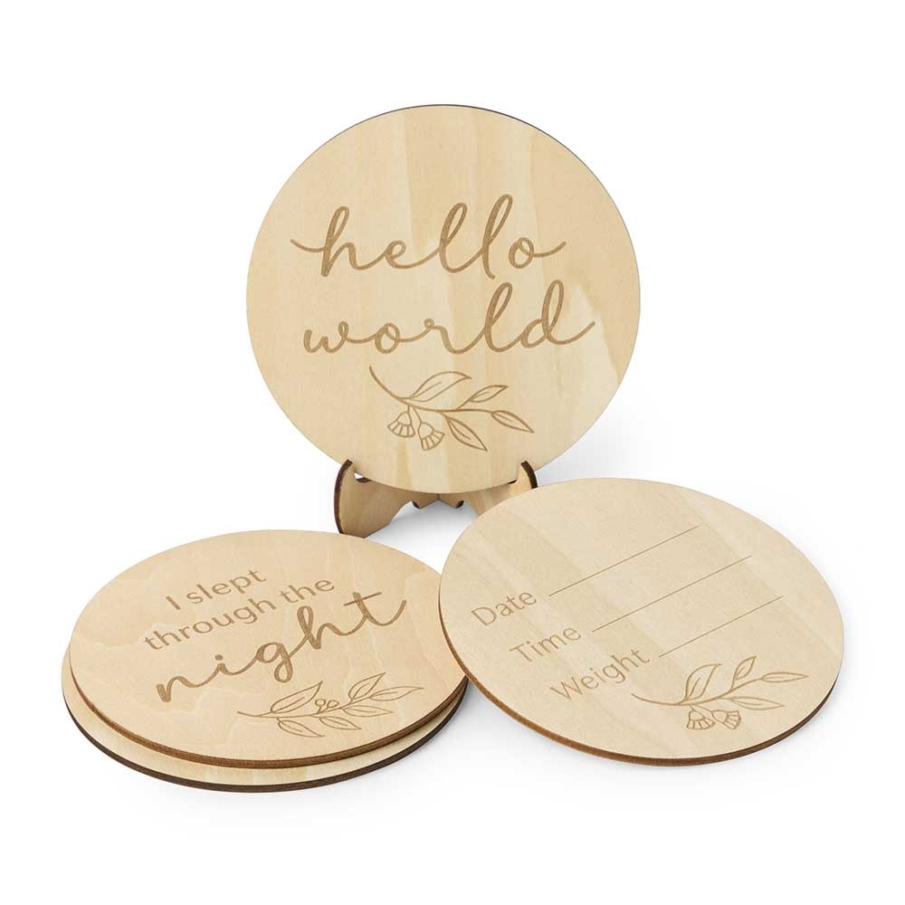 Snuggle Hunny Kids Snuggle Hunny Wooden Milestone Cards Gumleaf