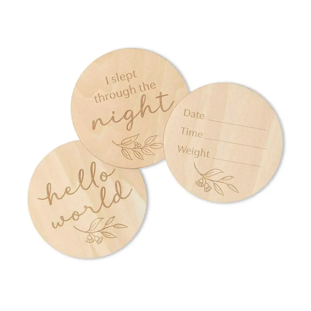 Snuggle Hunny Kids Snuggle Hunny Wooden Milestone Cards Gumleaf