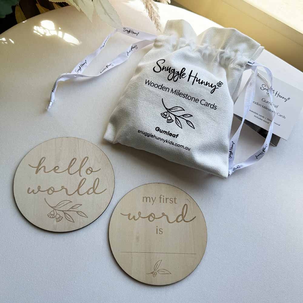 Snuggle Hunny Kids Snuggle Hunny Wooden Milestone Cards Gumleaf