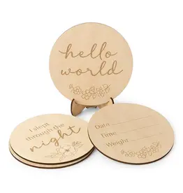 Snuggle Hunny Kids Snuggle Hunny Wooden Milestone Cards Floral