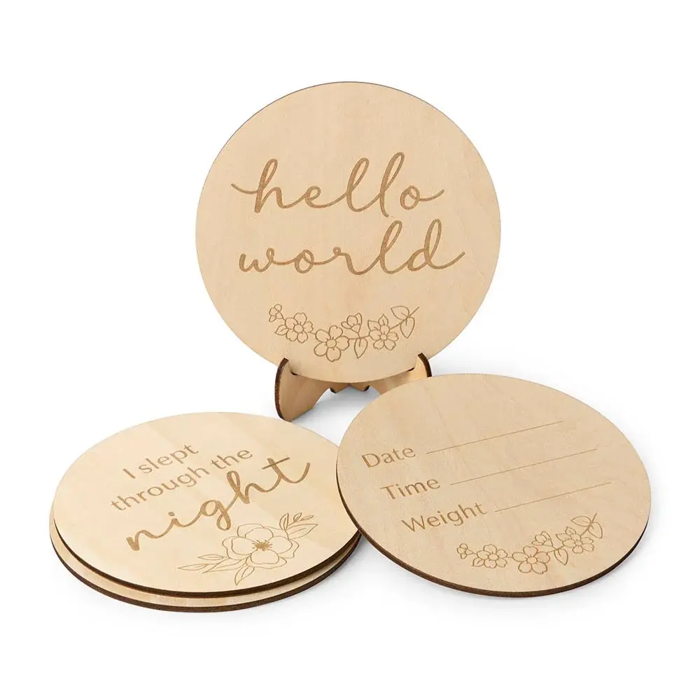 Snuggle Hunny Kids Snuggle Hunny Wooden Milestone Cards Floral