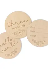 Snuggle Hunny Kids Snuggle Hunny Wooden Milestone Cards Floral