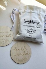 Snuggle Hunny Kids Snuggle Hunny Wooden Milestone Cards Floral