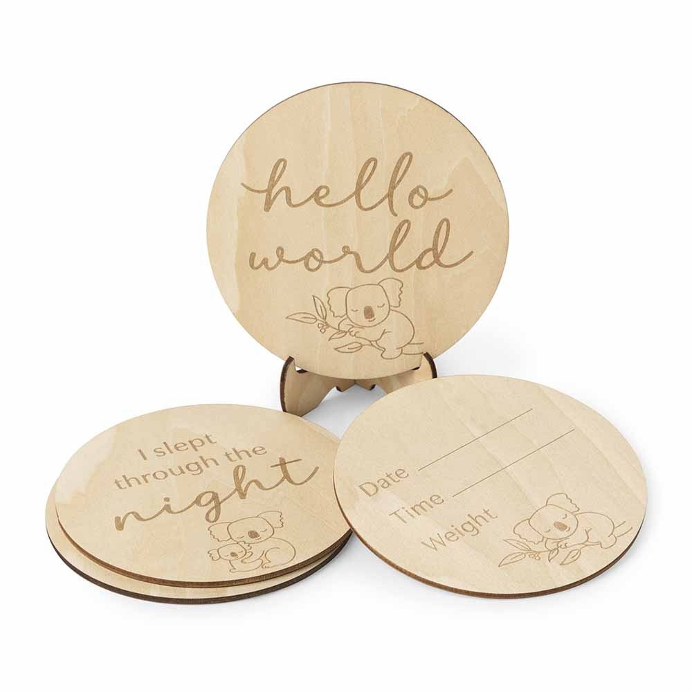 Snuggle Hunny Kids Snuggle Hunny Wooden Milestone Cards Koala
