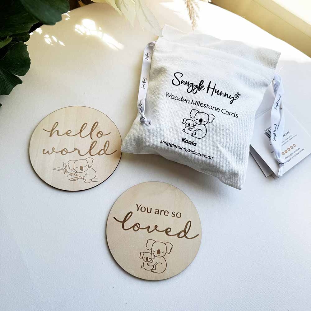 Snuggle Hunny Kids Snuggle Hunny Wooden Milestone Cards Koala