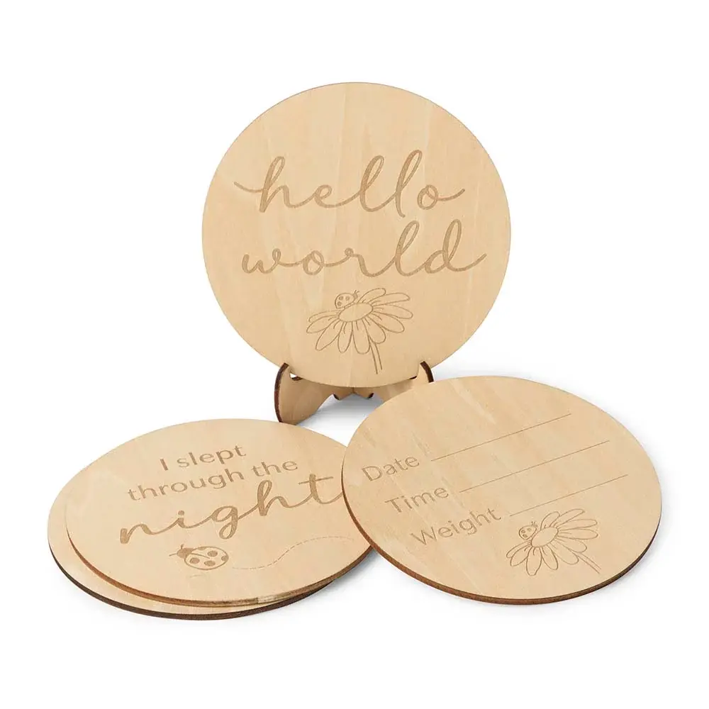 Snuggle Hunny Kids Snuggle Hunny Wooden Milestone Cards Ladybug