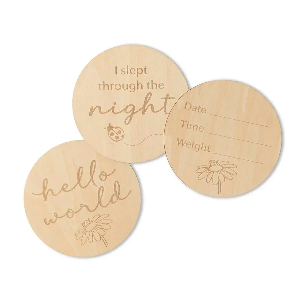 Snuggle Hunny Kids Snuggle Hunny Wooden Milestone Cards Ladybug