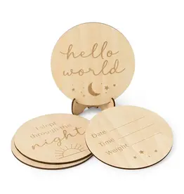Snuggle Hunny Kids Snuggle Hunny Wooden Milestone Cards Sun & Moon