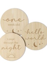 Snuggle Hunny Kids Snuggle Hunny Wooden Milestone Cards Sun & Moon