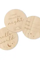 Snuggle Hunny Kids Snuggle Hunny Wooden Milestone Cards Sun & Moon