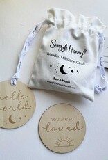 Snuggle Hunny Kids Snuggle Hunny Wooden Milestone Cards Sun & Moon