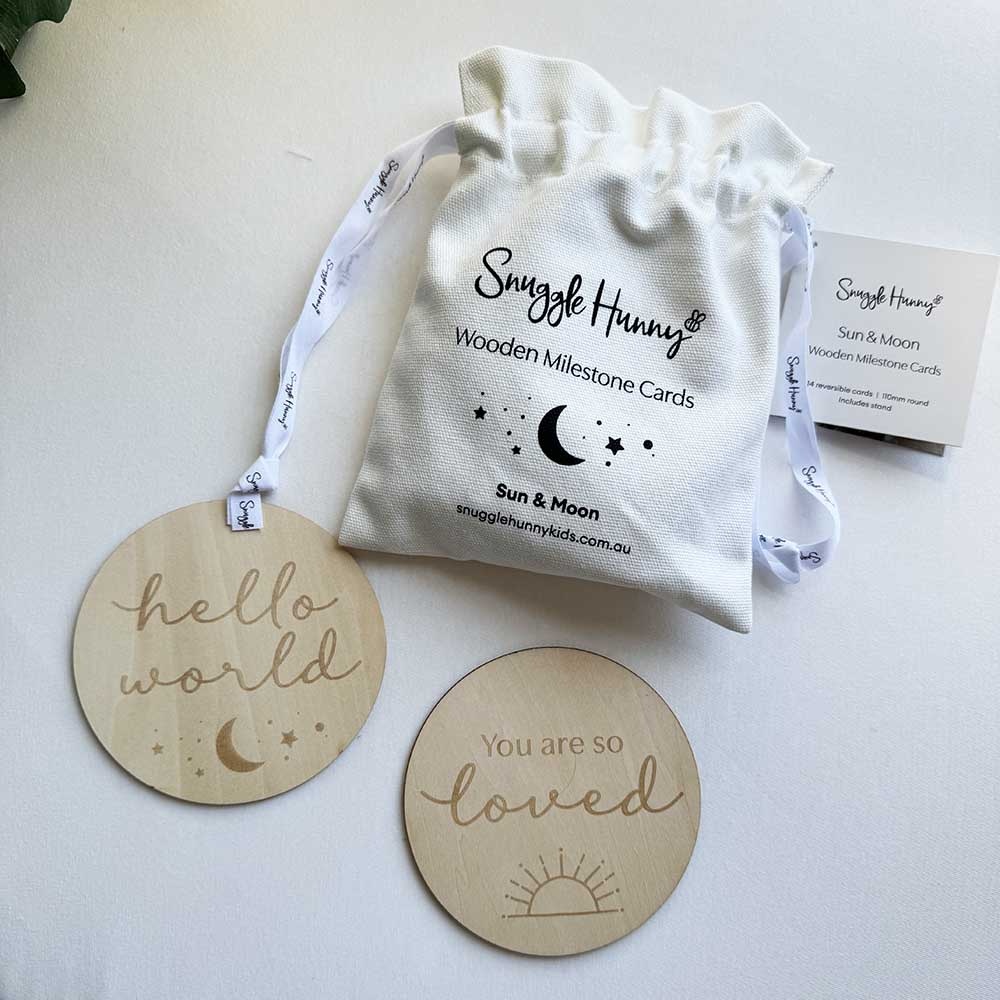 Snuggle Hunny Kids Snuggle Hunny Wooden Milestone Cards Sun & Moon