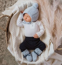 Snuggle Hunny Kids Snuggle Hunny Merino Wool Bonnet & Booties Set - Blue