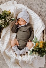 Snuggle Hunny Kids Snuggle Hunny Merino Wool Bonnet & Booties Set - Grey