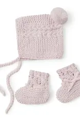 Snuggle Hunny Kids Snuggle Hunny Merino Wool Bonnet & Booties Set - Pink
