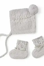 Snuggle Hunny Kids Snuggle Hunny Merino Wool Bonnet & Booties Set - Grey