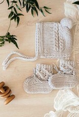 Snuggle Hunny Kids Snuggle Hunny Merino Wool Bonnet & Booties Set - Grey