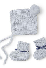 Snuggle Hunny Kids Snuggle Hunny Merino Wool Bonnet & Booties Set - Blue