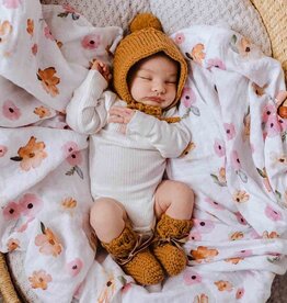 Snuggle Hunny Kids Snuggle Hunny Merino Wool Bonnet & Booties Set - Bronze