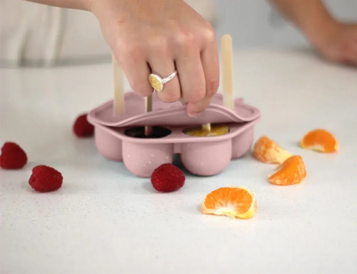 Cherub Baby Cherub Baby Silicone Freezer Tray & Popsicle Molds Dusty Rose