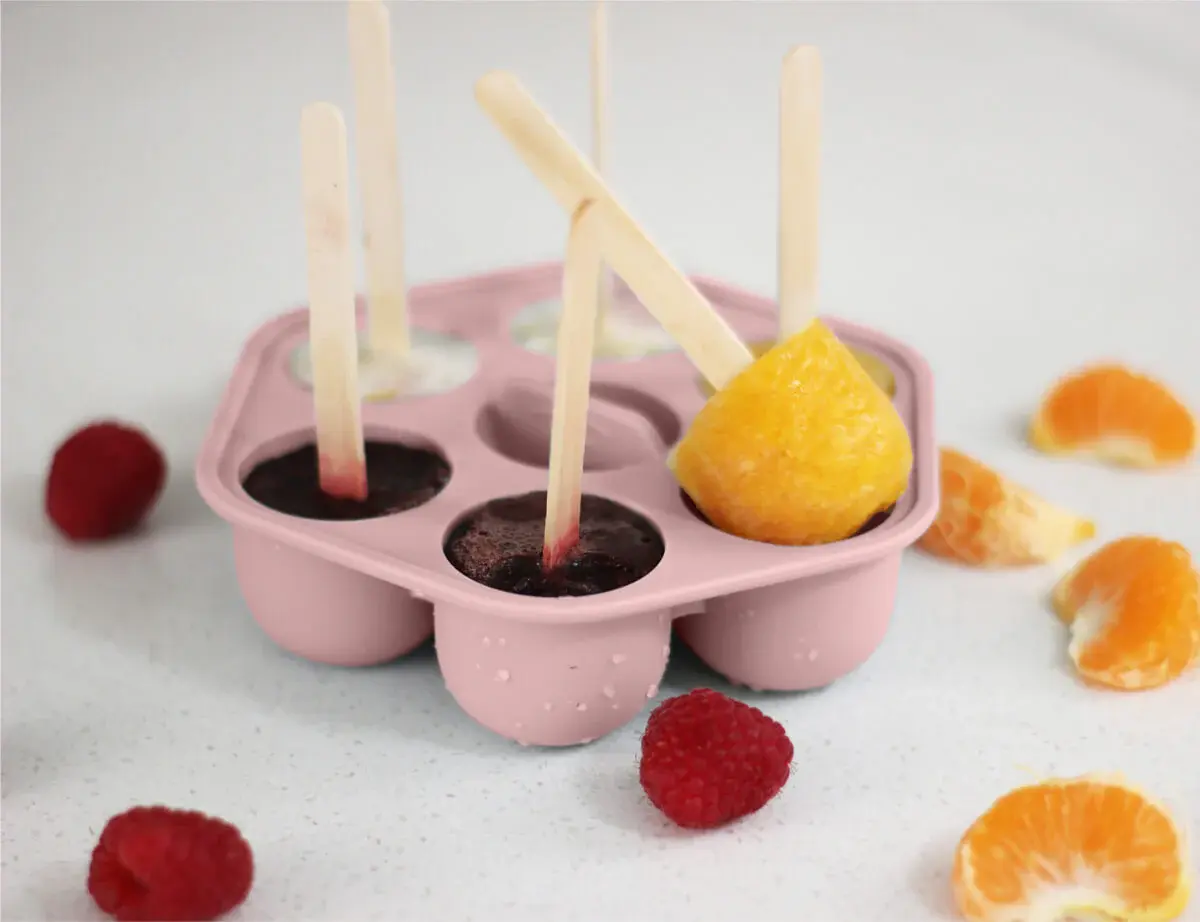 Cherub Baby Cherub Baby Silicone Freezer Tray & Popsicle Molds Dusty Rose