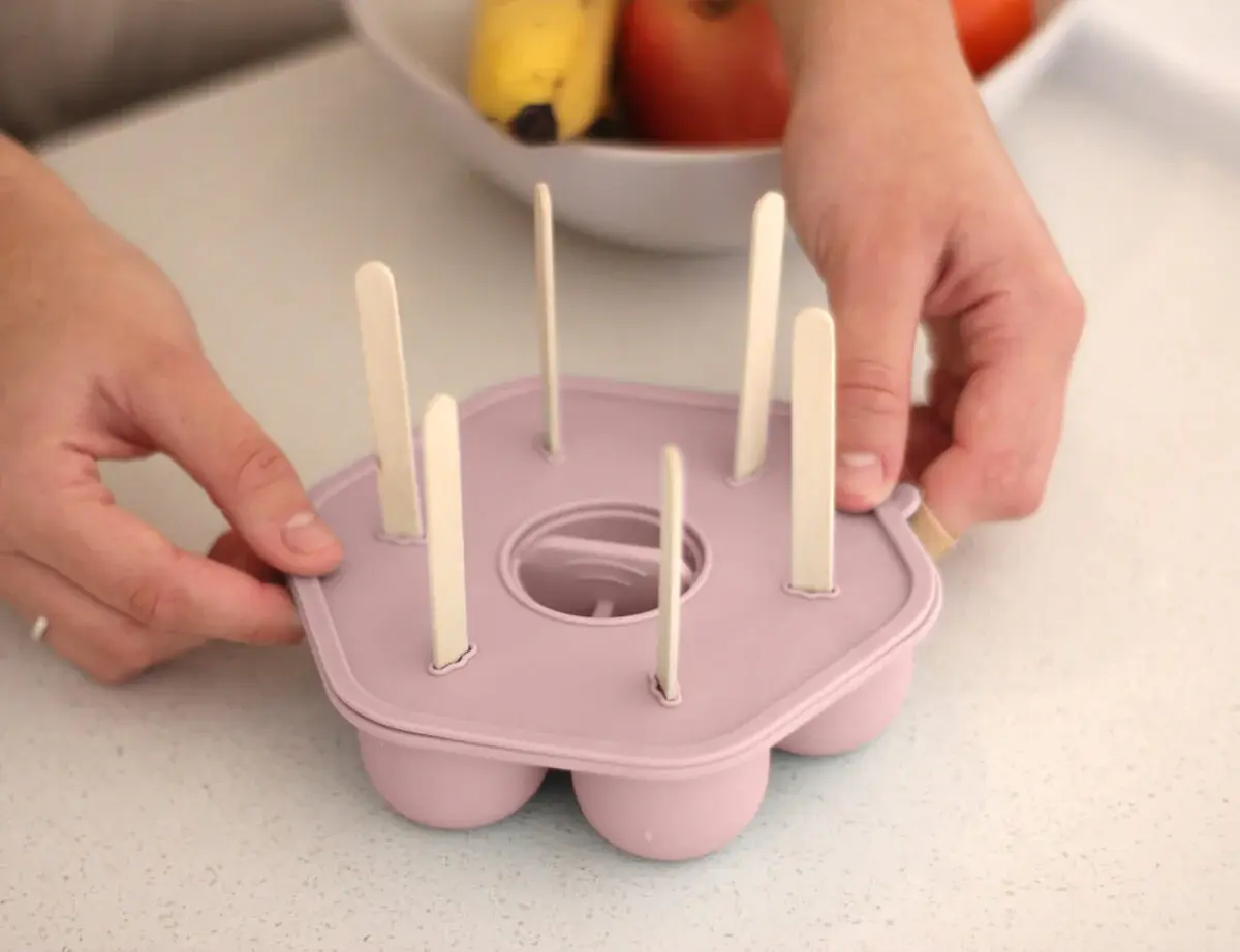 Cherub Baby Cherub Baby Silicone Freezer Tray & Popsicle Molds Dusty Rose