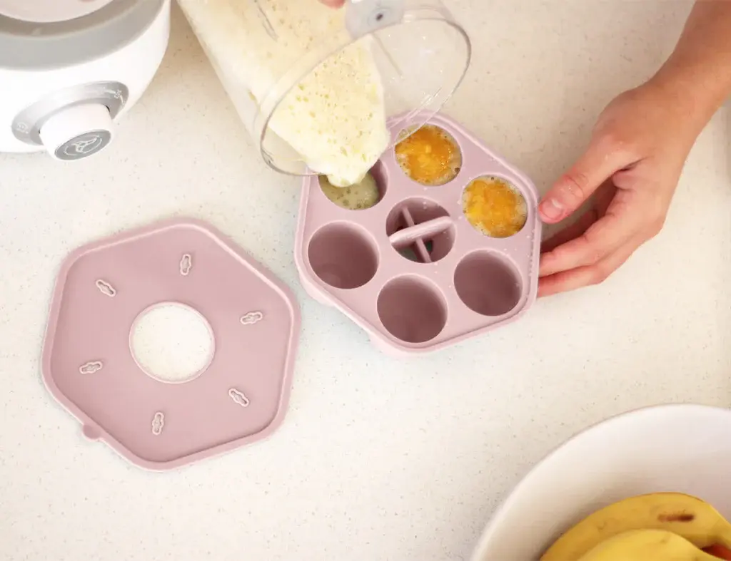 Cherub Baby Cherub Baby Silicone Freezer Tray & Popsicle Molds Dusty Rose