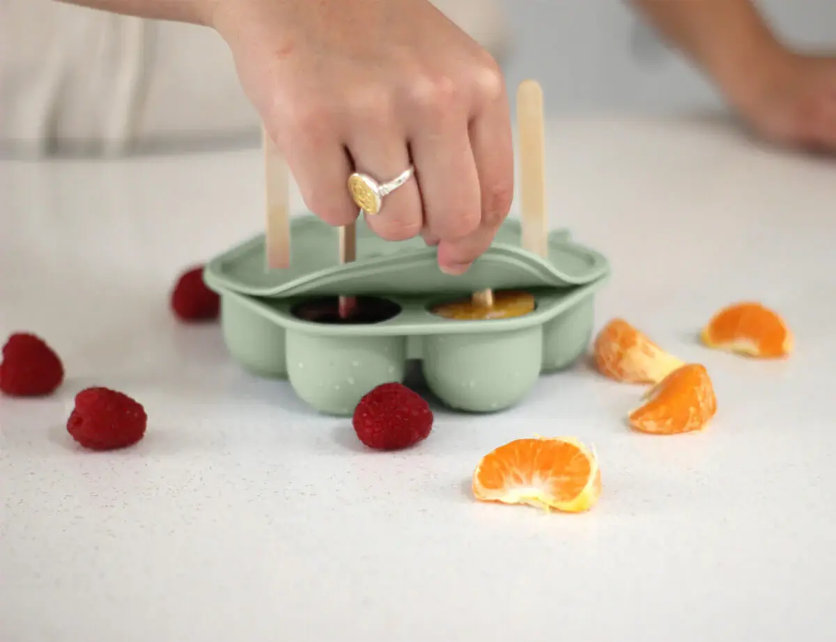 Cherub Baby Cherub Baby Silicone Freezer Tray & Popsicle Molds Sage