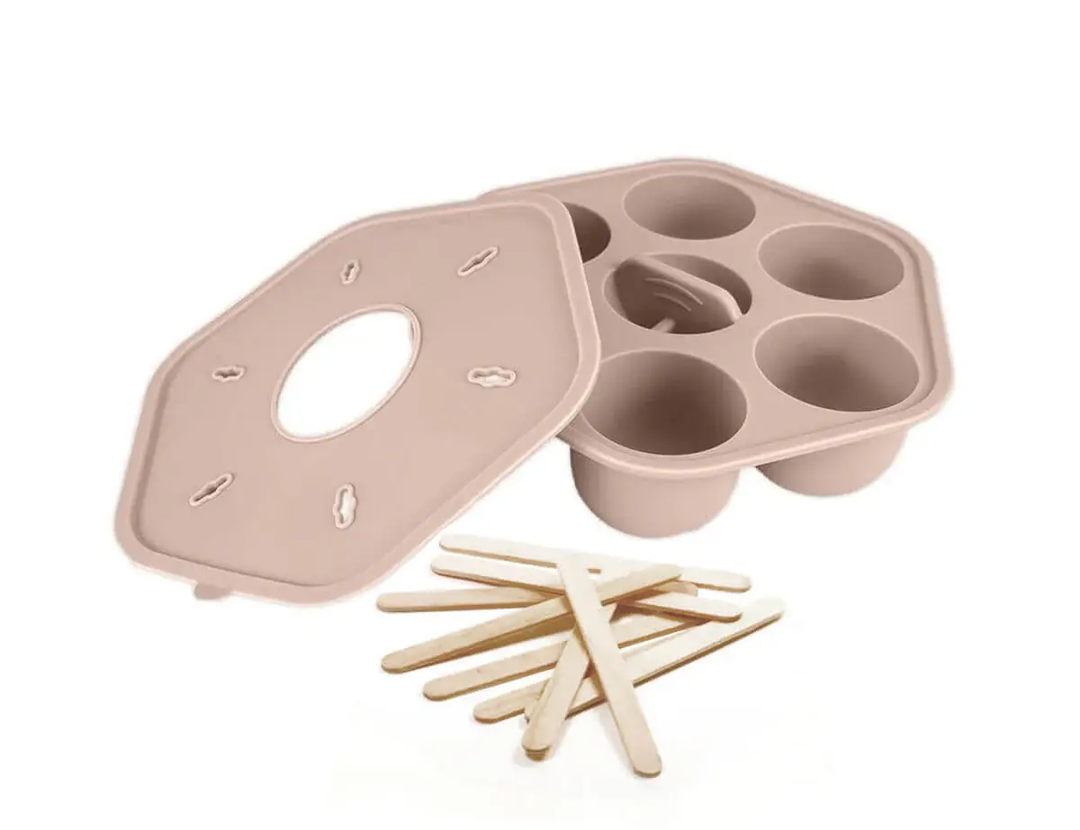 Cherub Baby Cherub Baby Silicone Freezer Tray & Popsicle Molds Sand