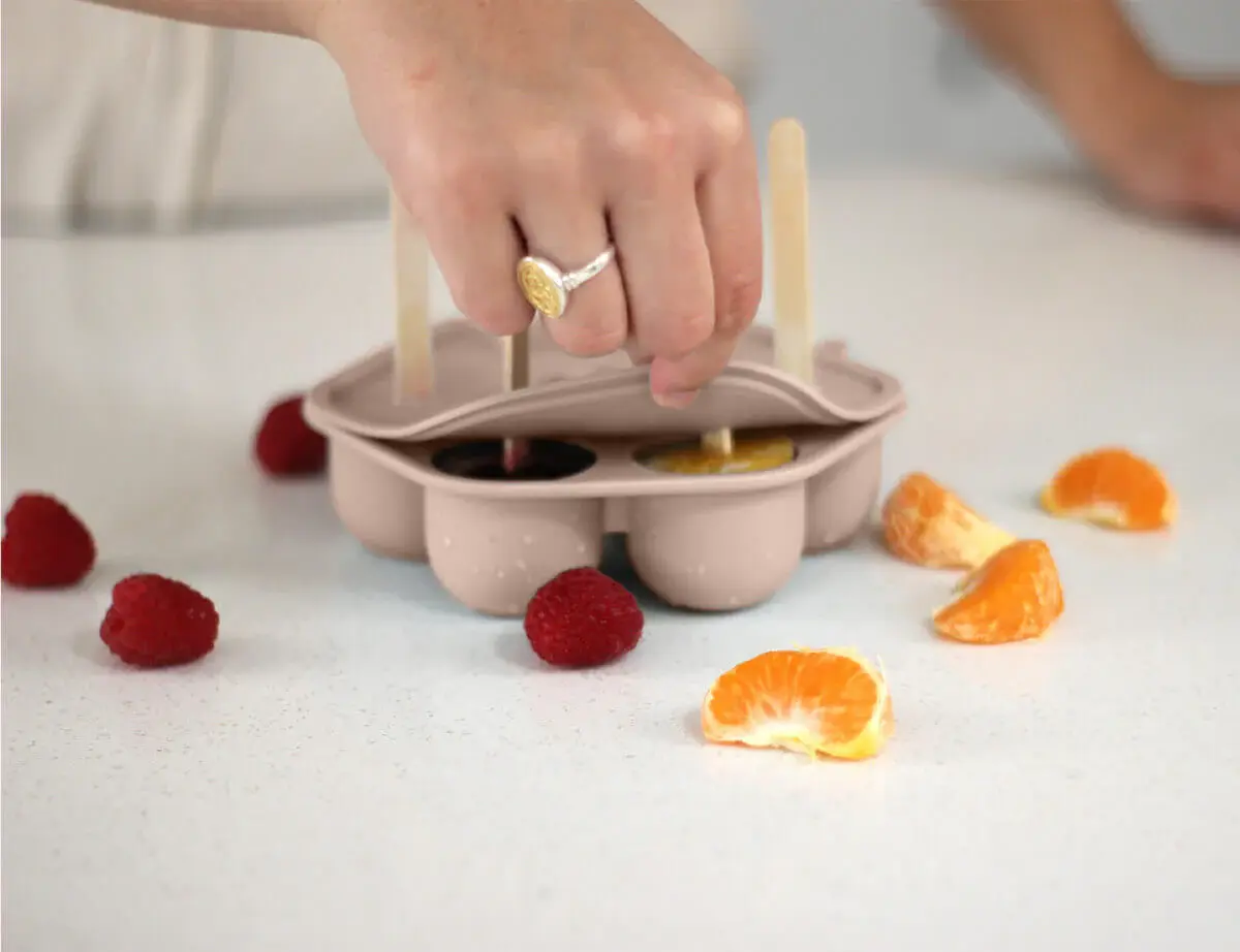 Cherub Baby Cherub Baby Silicone Freezer Tray & Popsicle Molds Sand