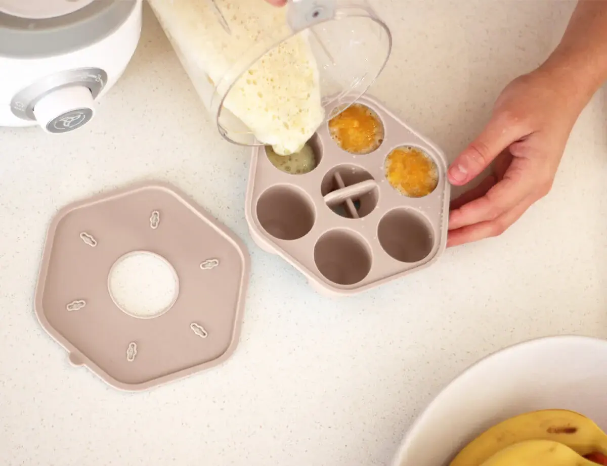 Cherub Baby Cherub Baby Silicone Freezer Tray & Popsicle Molds Sand