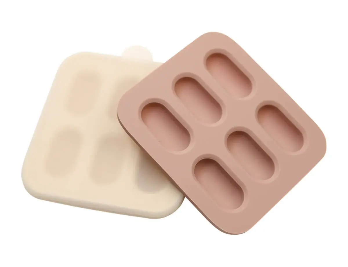 Cherub Baby Cherub Baby Silicone Nibble Freezer Tray 2pk - Dusty Rose / Sand