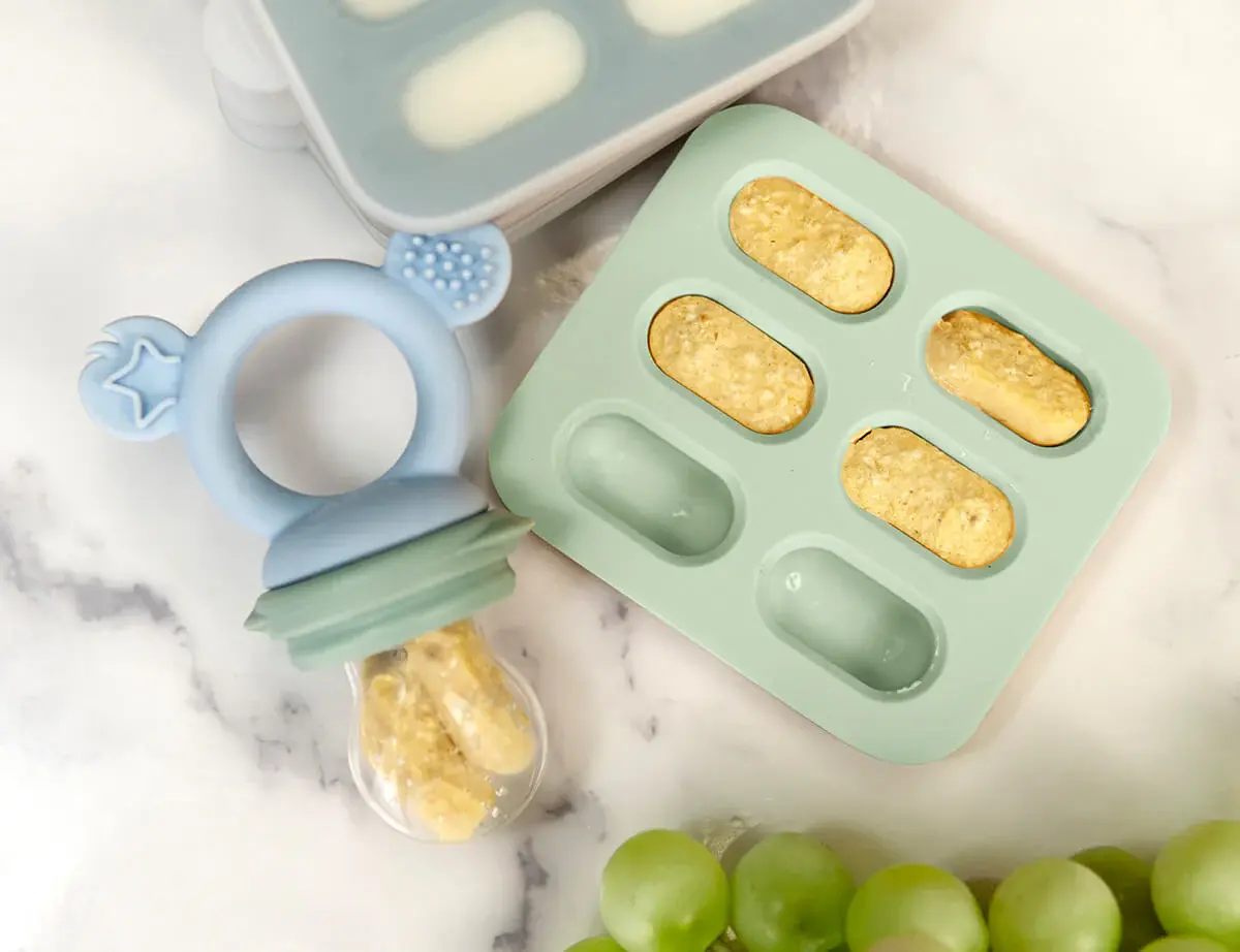 Cherub Baby Cherub Baby Silicone Nibble Freezer Tray 2pk - Cerulean / Sage